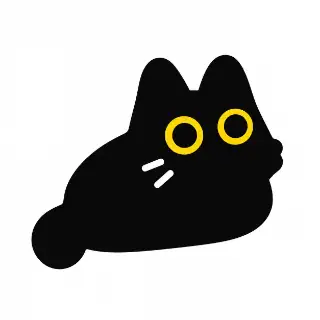 Lounging Black Cat Enamel Pin