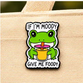 Moody Frog Enamel Pin